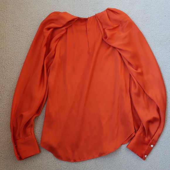 ZARA orange blouse with crystal sleeve - Picture 16 of 16